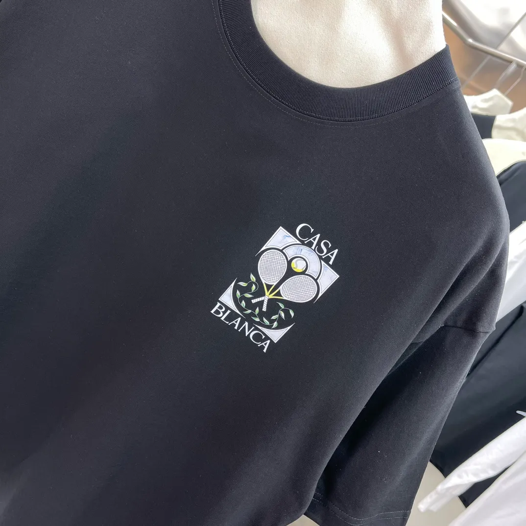 Casablanca Classic Series T ， ， 。 ， Classic ， In Stock ！ ：White Black Size：S M L XL XXL